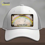 Hawaii Rusty Blank Novelty License Plate Hat Mesh / White