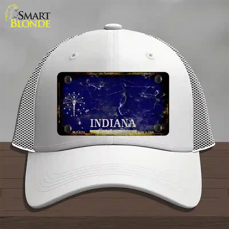 Inidana Rusty Blank Novelty License Plate Hat Mesh / White