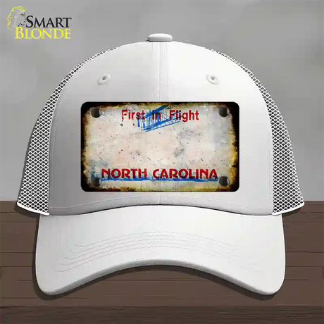 North Carolina Rusty Blank Novelty License Plate Hat Mesh / White