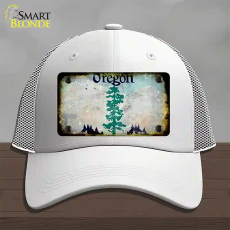 Oregon Rusty Blank Novelty License Plate Hat Mesh / White