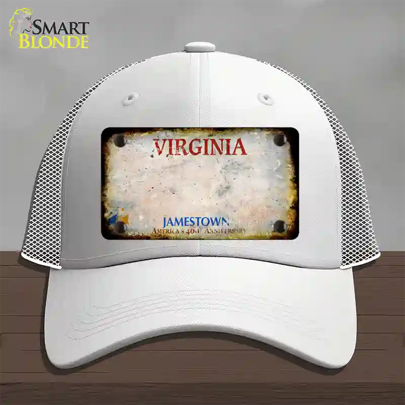 Virginia Rusty Blank Novelty License Plate Hat Mesh / White