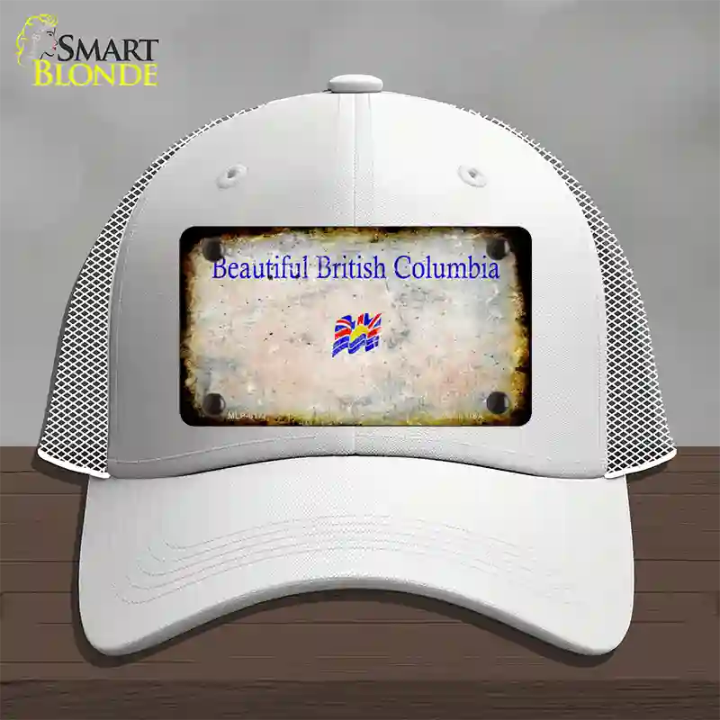 British Columbia Rusty Blank Novelty License Plate Hat Mesh / White