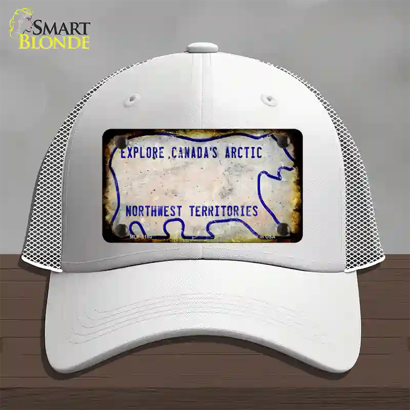 Northwest Territories Rusty Blank Novelty License Plate Hat Mesh / White