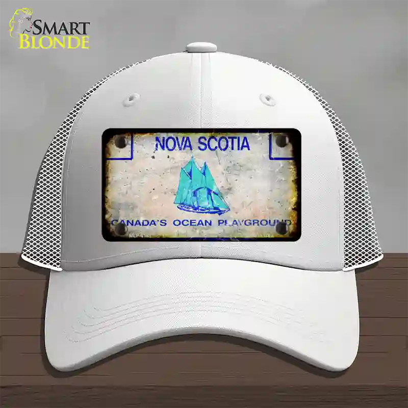 Nova Scotia Rusty Blank Novelty License Plate Hat Mesh / White