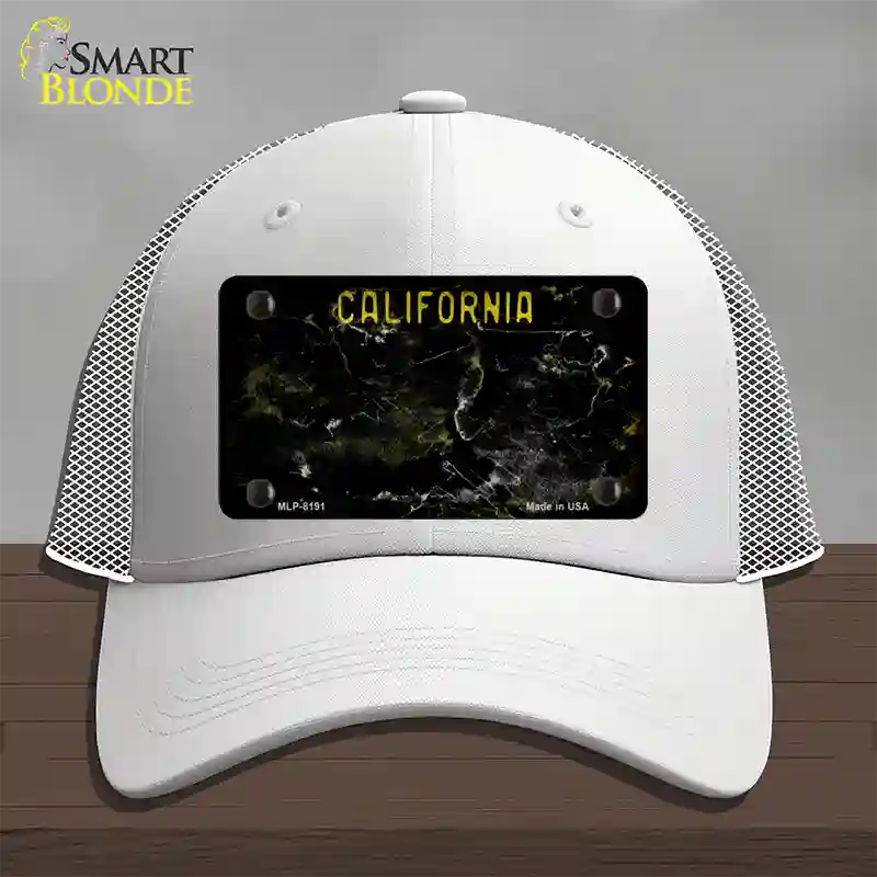 California Black Rusty Blank Novelty License Plate Hat Mesh / White