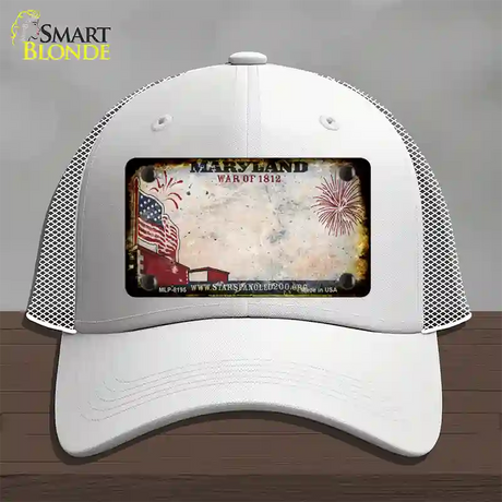 Maryland War of 1812 Rusty Blank Novelty License Plate Hat Mesh / White