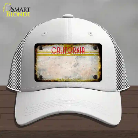 California Golden State Plate Rusty Blank Novelty License Plate Hat Mesh / White