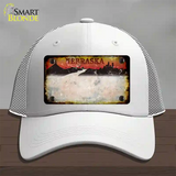 Nebraska Amber Rusty Blank Novelty License Plate Hat Mesh / White