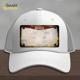 Ohio Rusty Blank Novelty License Plate Hat Mesh / White