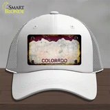 Colorado Red Rusty Blank Novelty License Plate Hat Mesh / White