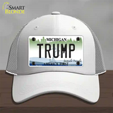 Trump Michigan Novelty License Plate Hat Mesh / White