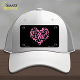 Pink Ribbons Novelty License Plate Hat Mesh / White