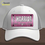 Pink Warrior Novelty License Plate Hat Mesh / White