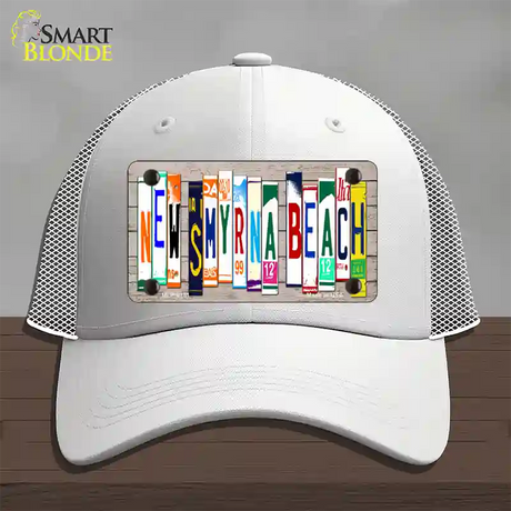 New Smyrna Beach Plate Art Novelty License Plate Hat Mesh / White