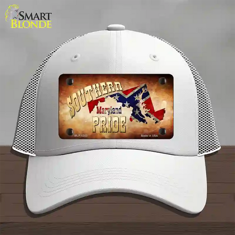 Southern Pride Maryland Novelty License Plate Hat Mesh / White