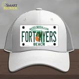 Fort Myers Beach Novelty License Plate Hat Mesh / White