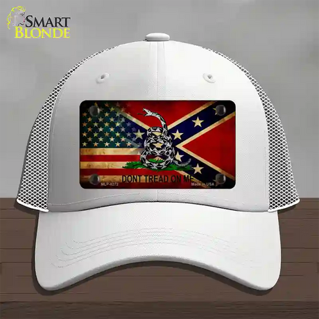 American Confederate Dont Tread Novelty License Plate Hat Mesh / White