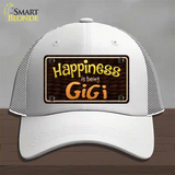 Happiness Is Being Gigi Novelty License Plate Hat Mesh / White