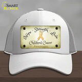 Childhood Cancer Ribbon Novelty License Plate Hat Mesh / White