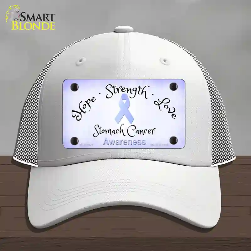 Stomach Ribbon Novelty License Plate Hat Mesh / White