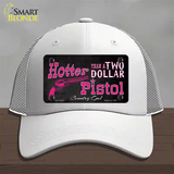 Two Dollar Pistol Novelty License Plate Hat Mesh / White