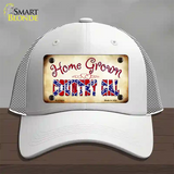 Home Grown Country Gal Novelty License Plate Hat Mesh / White