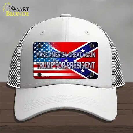 Make America Great Again Novelty License Plate Hat Mesh / White