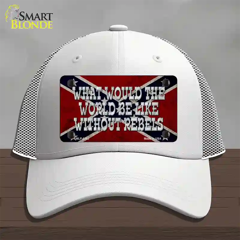 What Would The World Novelty License Plate Hat Mesh / White