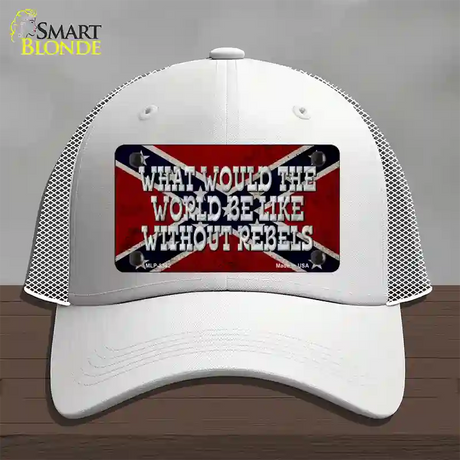 What Would The World Novelty License Plate Hat Mesh / White