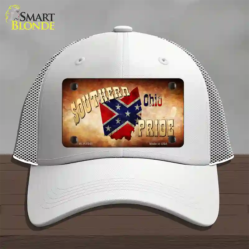 Southern Pride Ohio Novelty License Plate Hat Mesh / White