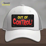 Out Of Control Novelty License Plate Hat Mesh / White