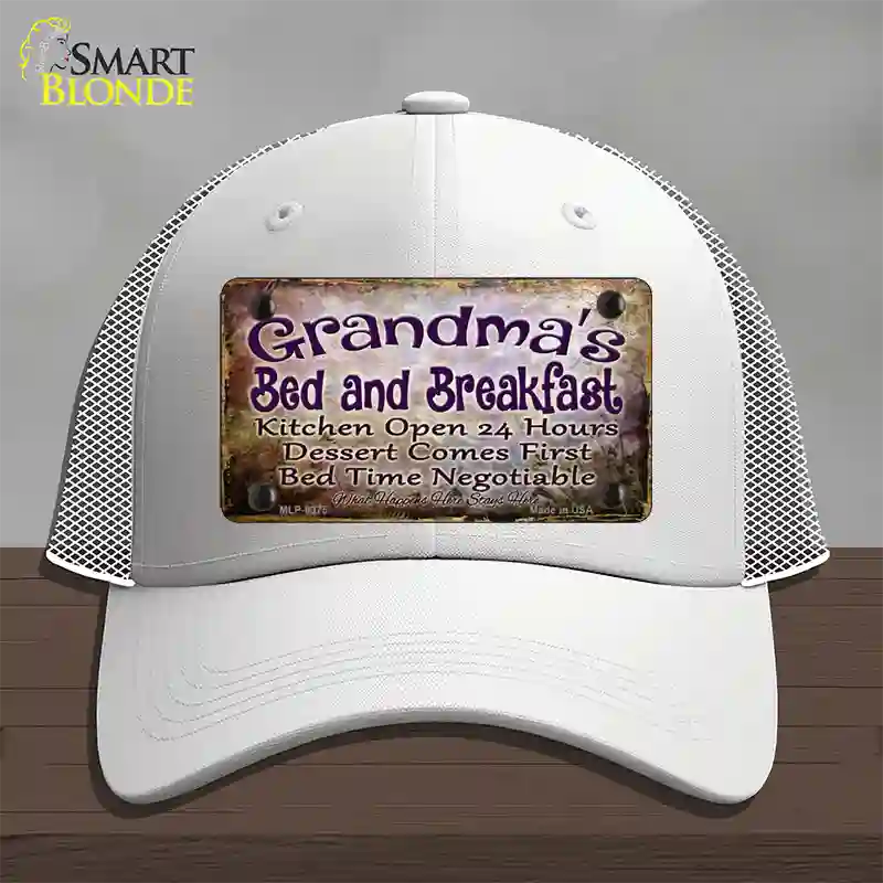 Grandmas Bed & Breakfast Novelty License Plate Hat Mesh / White