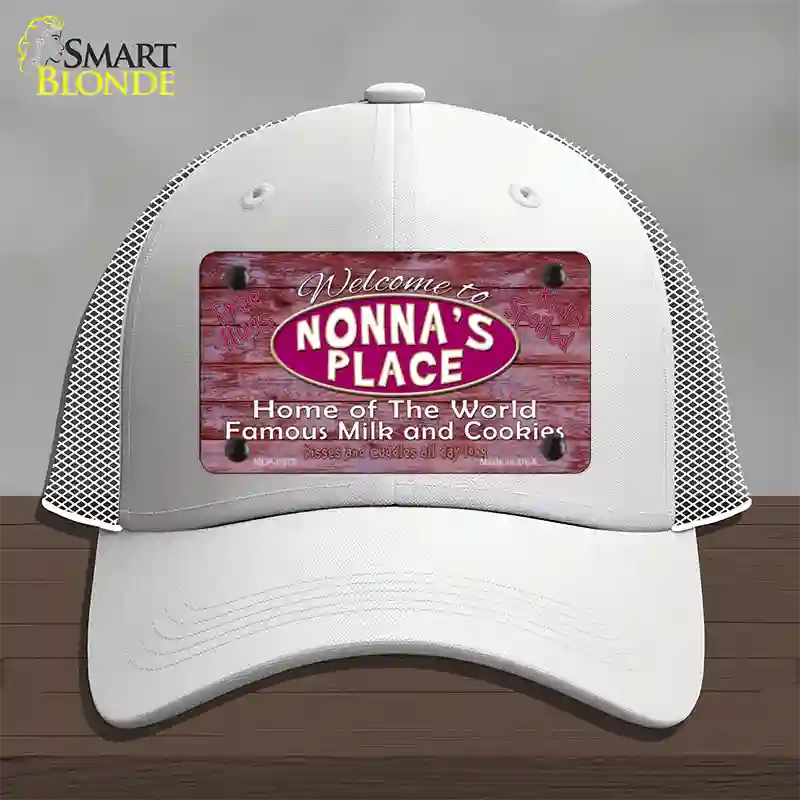 Nonnas Place Novelty License Plate Hat Mesh / White