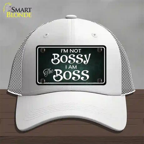 Im Not Bossy Novelty License Plate Hat Mesh / White