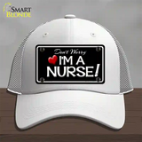 Im A Nurse Novelty License Plate Hat Mesh / White