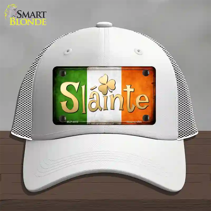 Slainte Novelty License Plate Hat Mesh / White