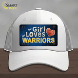 This Girl Loves Her Warriors Novelty License Plate Hat Mesh / White