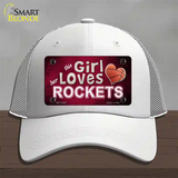 This Girl Loves Her Rockets Novelty License Plate Hat Mesh / White