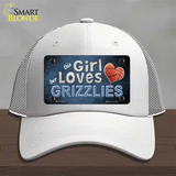 This Girl Loves Her Grizzlies Novelty License Plate Hat Mesh / White