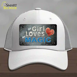 This Girl Loves Her Magic Novelty License Plate Hat Mesh / White