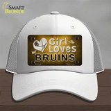 This Girl Loves Her Bruins Novelty License Plate Hat Mesh / White