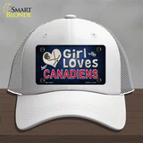 This Girl Loves Her Canadiens Novelty License Plate Hat Mesh / White