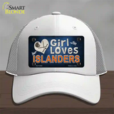 This Girl Loves Her Islanders Novelty License Plate Hat Mesh / White