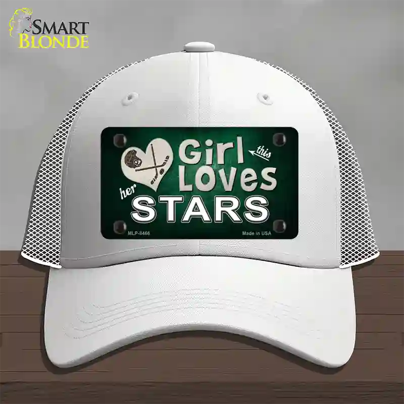 This Girl Loves Her Stars Novelty License Plate Hat Mesh / White