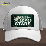 This Girl Loves Her Stars Novelty License Plate Hat Mesh / White