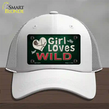 This Girl Loves Her Wild Novelty License Plate Hat Mesh / White