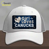 This Girl Loves Her Canucks Novelty License Plate Hat Mesh / White