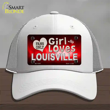 This Girl Loves Louisville Novelty License Plate Hat Mesh / White