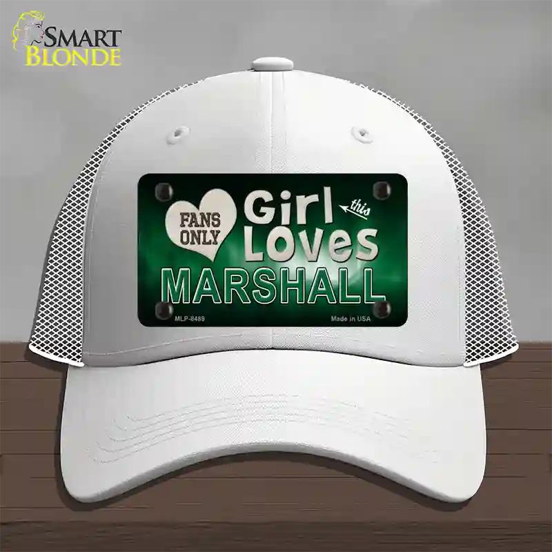 This Girl Loves Marshall Novelty License Plate Hat Mesh / White