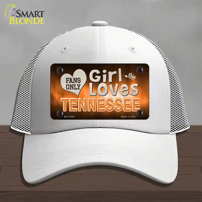 This Girl Loves Tennessee Novelty License Plate Hat Mesh / White